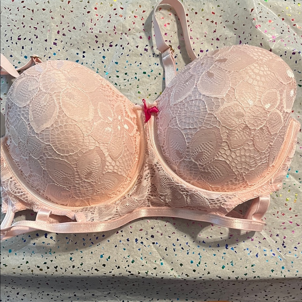 Lace Push-Up Bra - Light Pink